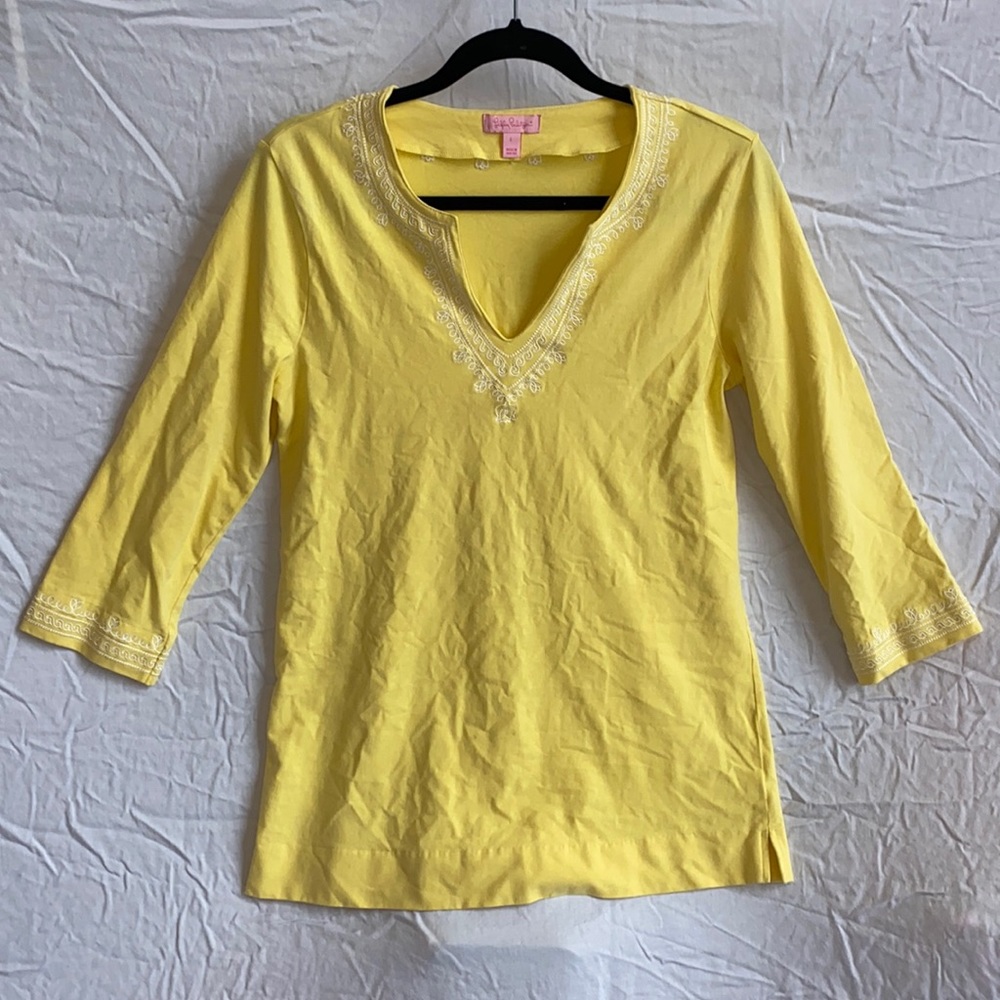 Yellow Lilly Pulitzer tunic